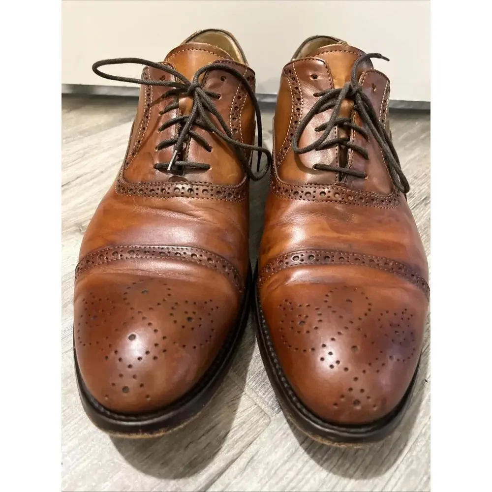 ANTONIO MAURIZI MENS DRESS OXFORD BROGUE SHOES SIZE IT43/US10 MADE IN ITALY